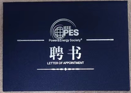 公司领导获得“IEEE PES智能电网数字块链分委会”副秘书长称号